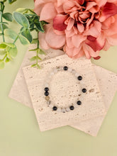 Tourmalinated Quartz Natural Stone Bracelet 6mm | Perry Bijoux