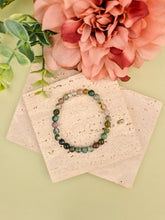 Moss Agate Natural Stone Bracelet 6mm | Perry Bijoux
