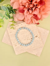 Aquamarine Natural Stone Bracelet 6mm | Perry Bijoux