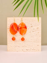 Carnelian Statement Drop Earrings – 14k Gold Plated | Perry Bijoux