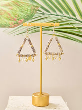 Jasper Triangle Drop Earrings — 14k Gold Plated | Perry Bijoux