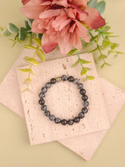 Snowflake Obsidian Bracelet - 8mm