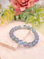 Opal Aura Quartz Bracelet - Navy - 8mm