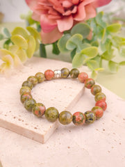 Unakite Bracelet - 8mm