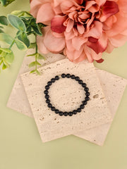 Matte Onyx Natural Stone Bracelet 6mm | Perry Bijoux