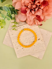 Yellow Jade Natural Stone Bracelet 6mm | Perry Bijoux