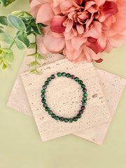 Ruby Zoisite Natural Stone Bracelet 6mm | Perry Bijoux