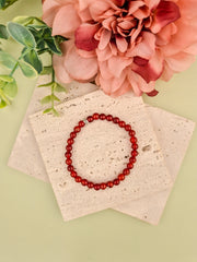 Carnelian Natural Stone Bracelet 6mm | Perry Bijoux