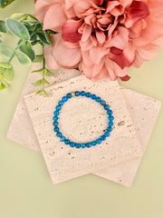 Apatite Natural Stone Bracelet 6mm | Perry Bijoux