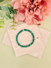 Malachite Natural Stone Bracelet 6mm | Perry Bijoux