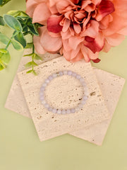 Light Purple Jade Natural Stone Bracelet 6mm | Perry Bijoux