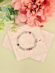 Fluorite Natural Stone Bracelet 6mm | Perry Bijoux