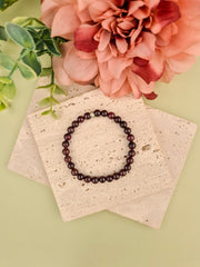 Garnet Natural Stone Bracelet 6mm | Perry Bijoux