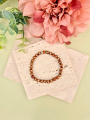 Tibet Agate Natural Stone Bracelet 6mm | Perry Bijoux