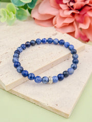 Sodalite Natural Stone Bracelet 6mm | Perry Bijoux