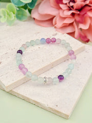 Fluorite Natural Stone Bracelet 6mm | Perry Bijoux