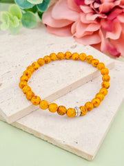 Tibet Agate Natural Stone Bracelet 6mm | Perry Bijoux