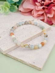 Amazonite Natural Stone Bracelet 6mm | Perry Bijoux