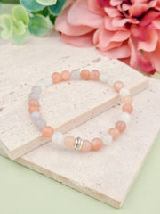 Moonstone Natural Stone Bracelet 6mm | Perry Bijoux