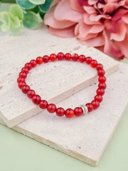 Carnelian Natural Stone Bracelet 6mm | Perry Bijoux