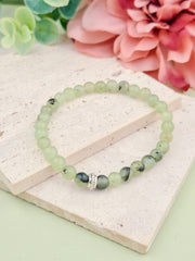 Prehnite Natural Stone Bracelet 6mm | Perry Bijoux