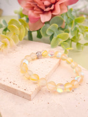 Opal Aura Quartz Bracelet - Yellow - 8mm
