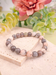 Pink Zebra Jasper Bracelet - 8mm
