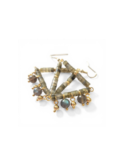 Labradorite Triangle Drop Earrings — 14k Gold Plated | Perry Bijoux