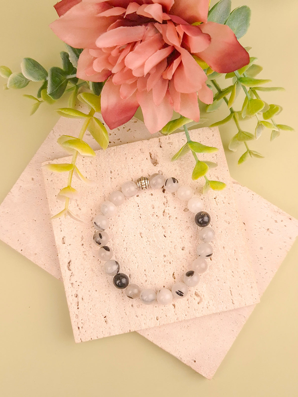 Tourmalinated Quartz Bracelet - 8mm