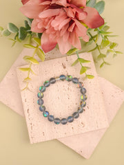 Opal Aura Quartz Bracelet - Navy - 8mm