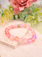 Opal Aura Quartz Bracelet - Pink - 8mm